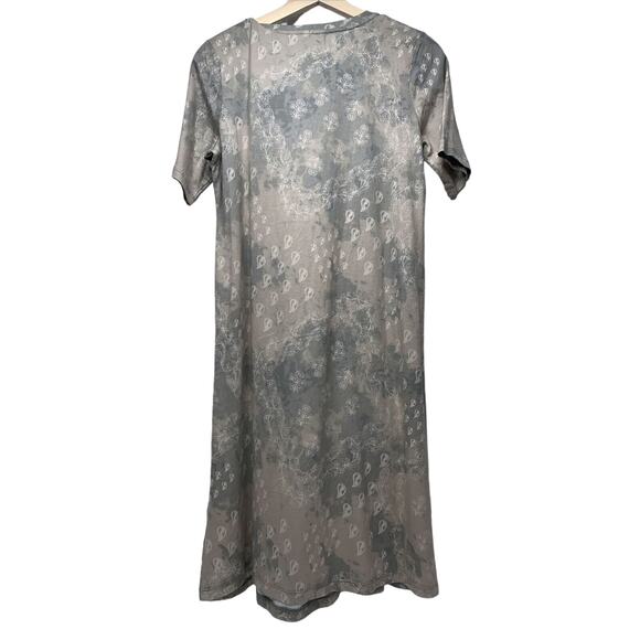 LOGO by Lori Goldstein XS Printed T-Shirt Dress Cotton Modal Blend Weekend - Picture 3 of 11